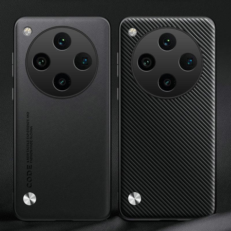 For Find X8 5G Carbon Fiber PU Leather Hard Cover Matting Anti-Shock Hard Case For OPPO Find X7 Ultra Camera Protection Shockproof Bumper