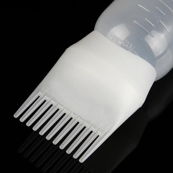 Barber Shampoo Bottle 120ml High-Density Plastic Hair Dye Applicator with Comb Scalp Massage Portable Salon Essential