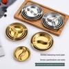 Wutuo Stainless Steel Round Divided Dipping Plate