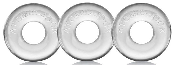 Pack de 3 mini cockrings Oxballs transparents - Oxballs - Cockrings Flexibles