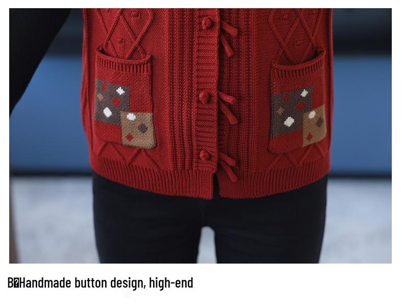 Retro Fashion Knit Cardigan Vest – Spring/Autumn 2025 Collection