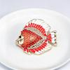 1 Pcs Rhinestone Tropical Fish Brooches Sparkling Crystal Inlay Vibrant Enamel Design For Daily Wear Party Accessory Gifts