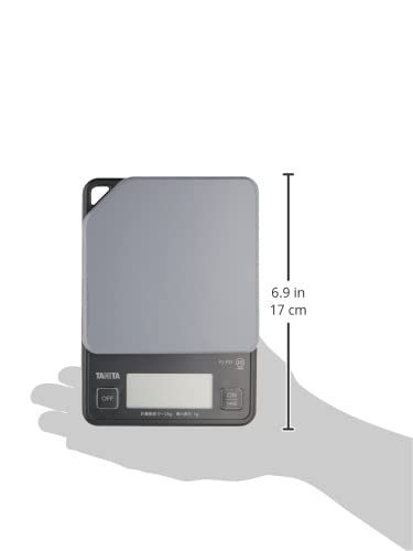 Tanita Digital Cooking Scale, Gray, Maximum Capacity 2kg, Minimum Display 1g