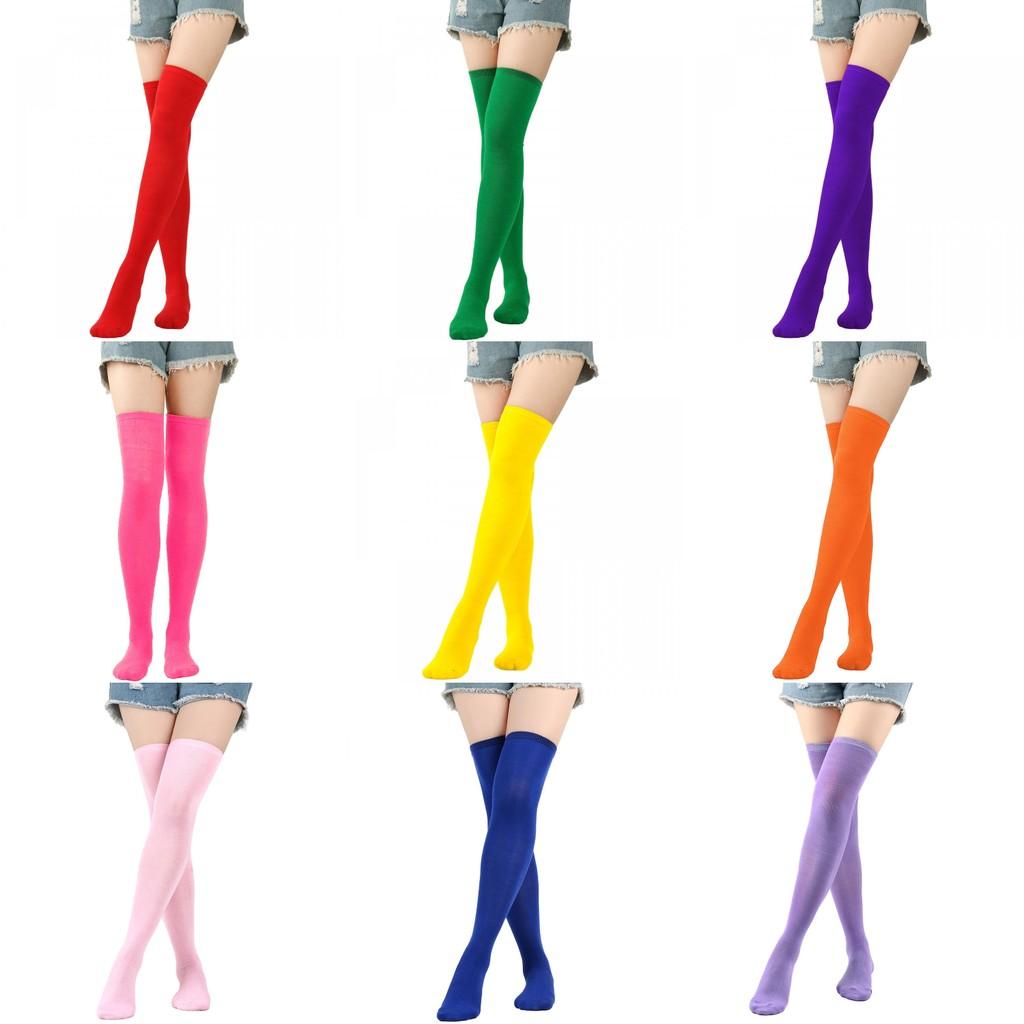 Colorful Costume Christmas Knitted Over The Knee Stockings Decoration Fashion