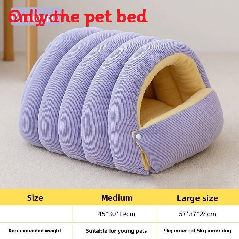 Cama Aconchegante Isolada Para Animais de Estimação Com Capa Removível Para Uso no Inverno Adequada Para Gatos e Cães Pequenos