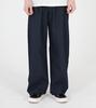 Beoteunseoul Curved Wide Denim Elastic Waist Pants [Deep Blue Indigo]
