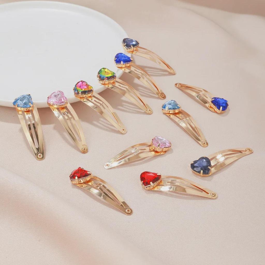 Pink Rainbow Love Side Bangs Clip - Fashionable Alloy Jewelry Hairpin for Girls