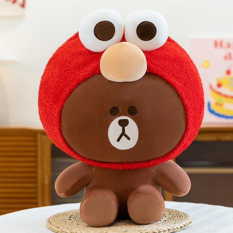 

Cute Transformation Brown Bear Plush Toy Koni Rabbit Doll Valentine s Day Gift for Girls and Children Pillow Doll 35cm