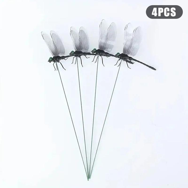 Outdoor Mosquito Repellent Simulation Stick Dragonfly Rope Dragonfly Repellent Artifact Dragonfly Stakes Yard Plant Lawn Decor