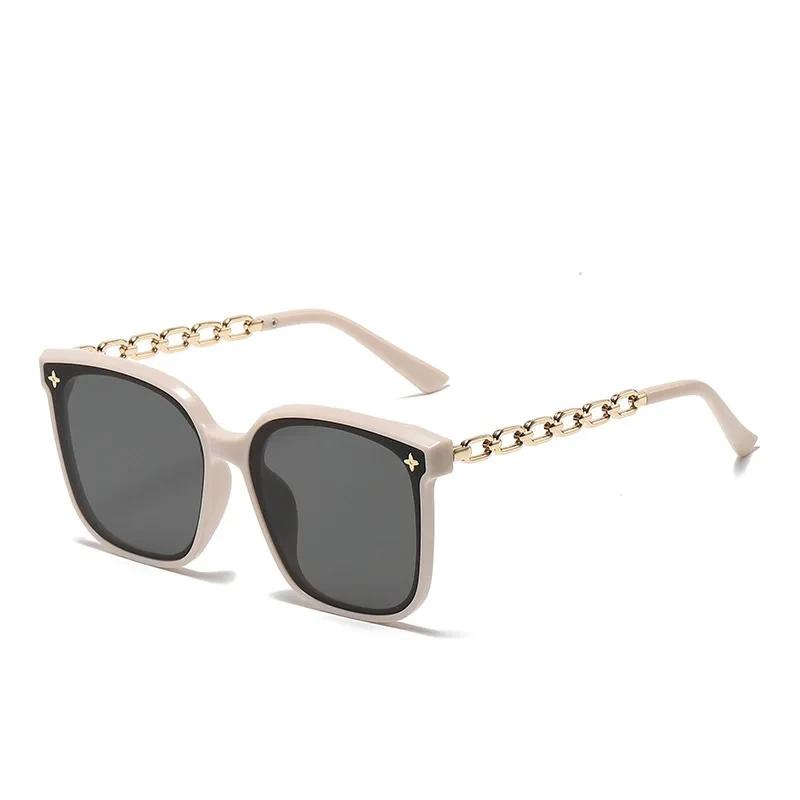Square Sunglasses For Woman Vintage Big Frame Black Mirror Sun Glasses Shading Polarizer Sexy Female Travel Eyewear Uv400