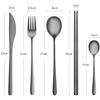Cutlery Set 10-piece Chopsticks Knife Fork Spoon 2 People Dinner Titanium Coating Stainless Steel Mirror Finish Dishwasher Safe Available Multiple 10