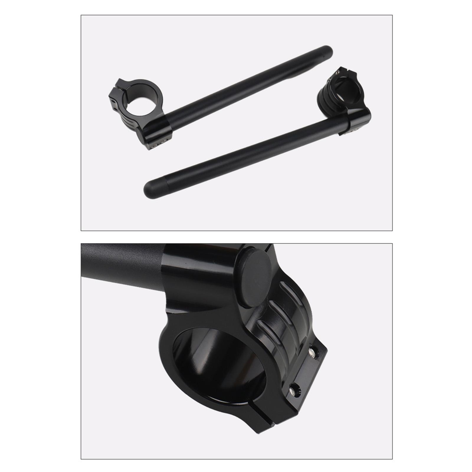Lightweight Risers Handlebars High Performances Aluminum Clip On Handle Bars for Enhanced Control on Motorcycles  Bikes чёрный