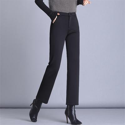 Woman Winter Korean Fashion Comfortable Casual Straight Leg High Waist Stretch Trousers Elegant Harajuku Office Ladies Pants