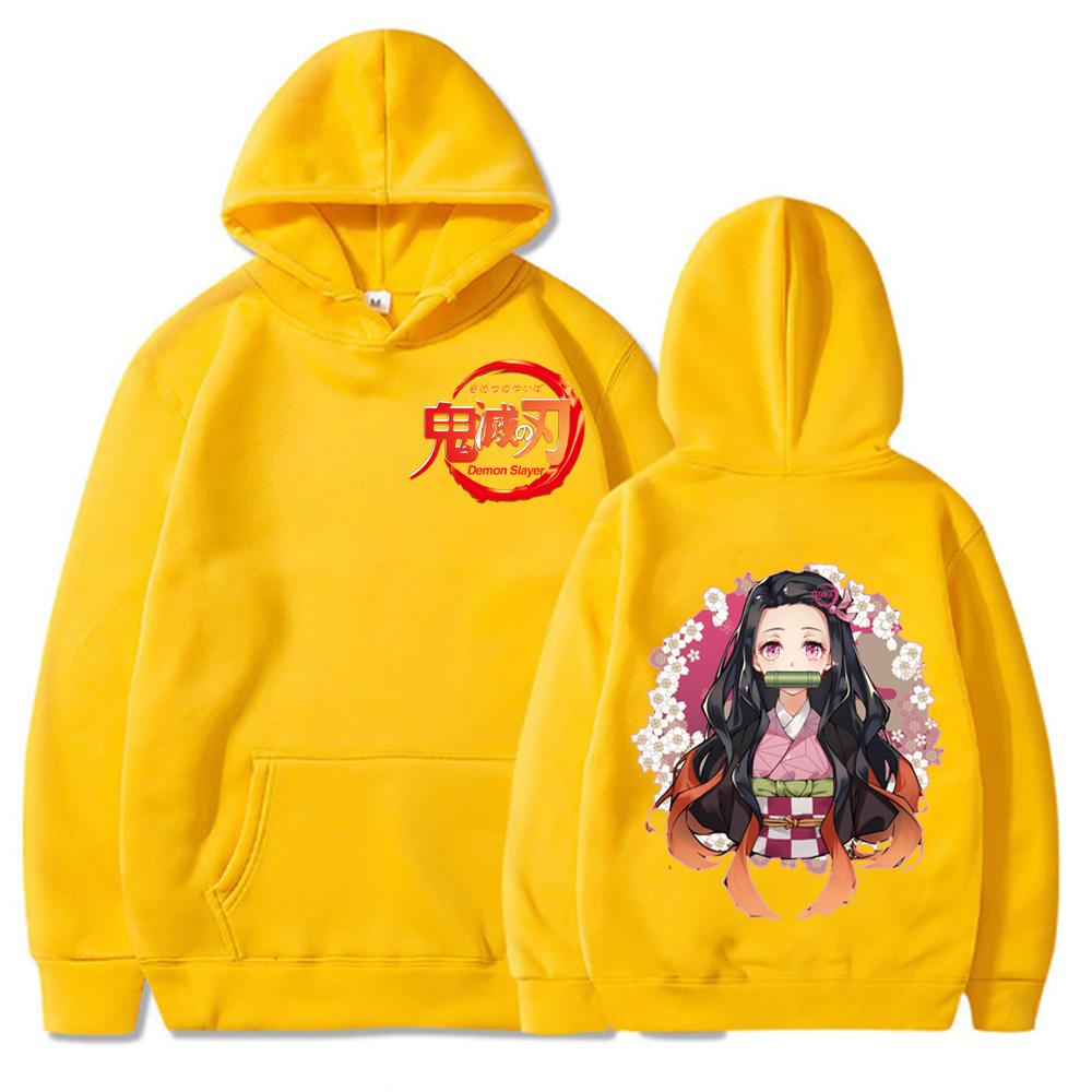 Japonský Anime Demon Slayer Logo Mikina Pulovry Muži Ženy Harajuku Manga Kamado Nezuko Kimetsu No Yaiba Oversized mikiny