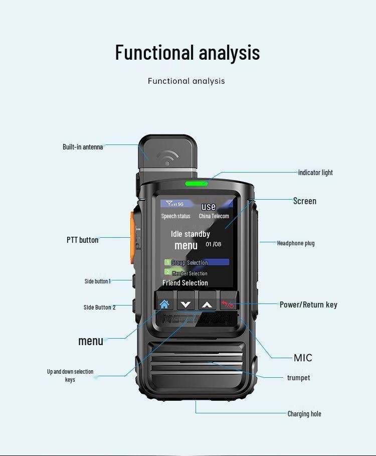 National Ultra-Thin Walkie-Talkie with Unlimited Range for Construction Sites