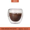 Double-Layer Transparent Heat-Insulating Glass Tea Cup Set