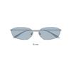 Balenciaga Everyday Minimalist Lightweight Design Metal Rectangular Sunglasses Unisex Sunglasses Ruthenium BB0412S-005