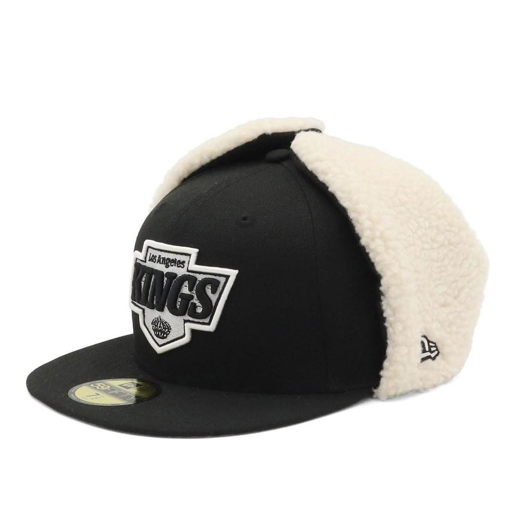 New Era 59FIFTY Dog Ear Baseball Team Boa LAK 7 5950 DOGEAR LOSKIN BLK Cap, Fleece, Black, 1/2 Oz,