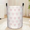1pc, Valentine'S Hearts Collapsible Laundry Basket - Pink And White Heart Design, Space-Saving for Home And Dorm Use, Both Decorative And Practical, L