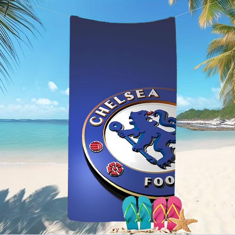 Beach Towel with Chelsea FC Logo Pattern - Soft,absorbent,machine Washable Lightweight&Modern,swimming,Travel Essentials
