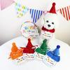 Conjunto de Roupa de Aniversário para Pet, Babador e Chapéu Ajustáveis de Feliz Aniversário para Gatos e Cães