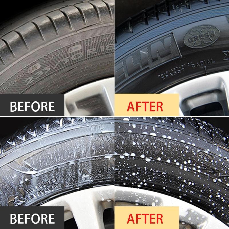 1Pcs Protection Long-Lasting Tire Shine Spray 100Ml Motorcycle Black Wet Look Tire Shine Dressing For Deep Glossy Finish