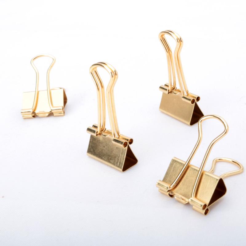 Gold Metal Dovetail Clip Ticket Collection Office Supplies Office Accessories Paper Clips Para Papel Paper Clip Binder Clips