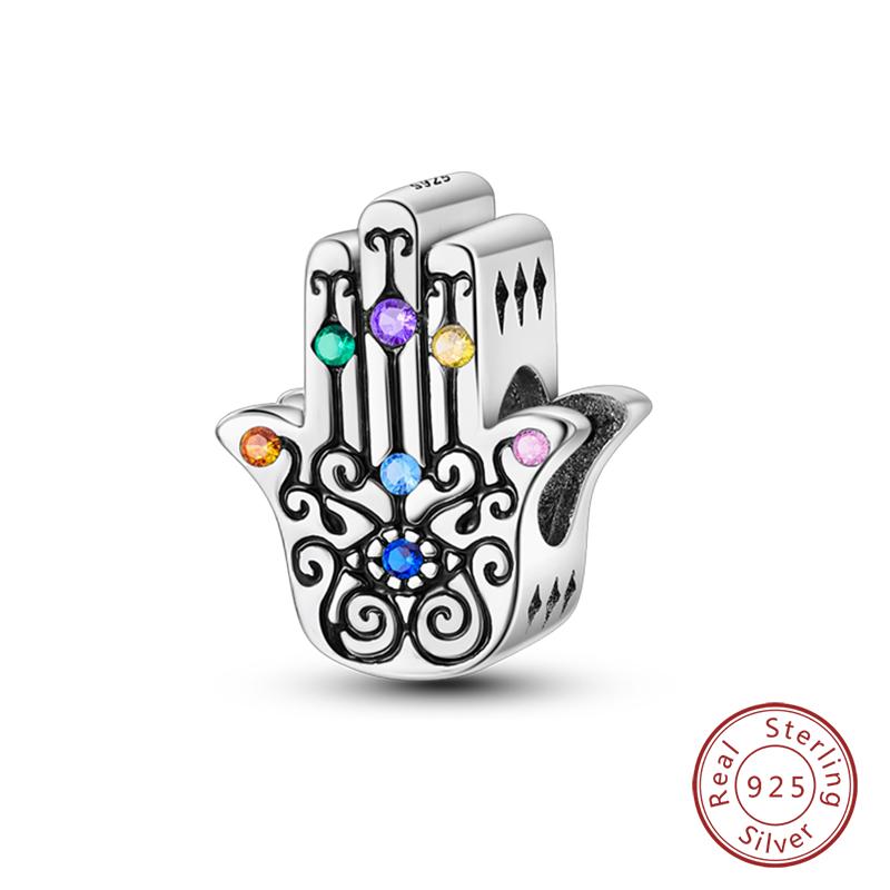 100% Real Copper Classic Devil'S Eye Charms Beads For Women Fit Original Qikaola Bracelets Fine Diy Jewelry Making