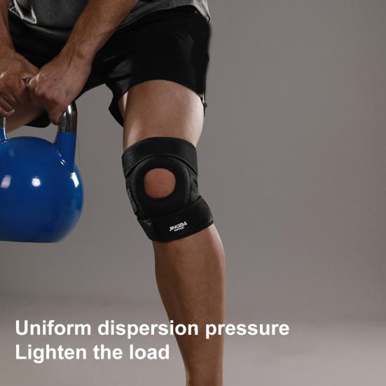 Open Patella Knee Brace Non-slip Adjustable Breathable Men Women Hiking Basketball Cycling Running Arthritis Pain Support Knee Guard Pads Sleeve Wrap