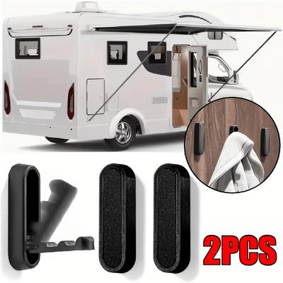 2Pcs RV Folding Coat Hooks, RV Furniture Hooks For Storing Clothes And Hats, Wall Hooks For Entryway And Bathroom, Suitable As Storage Accessories