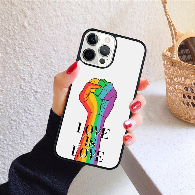 Rainbow Gay LGBT Finger Phone Case for iPhone 17 Air 16 Coque 15 14 12 13 PLUS 11 PRO MAX Back Cover Fundas Shell
