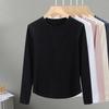 Khmer Long-sleeved Women's Autumn Thin Mercerized Cotton Trendy Summer and Autumn Top Design Sense Inner Bottoming Shirt