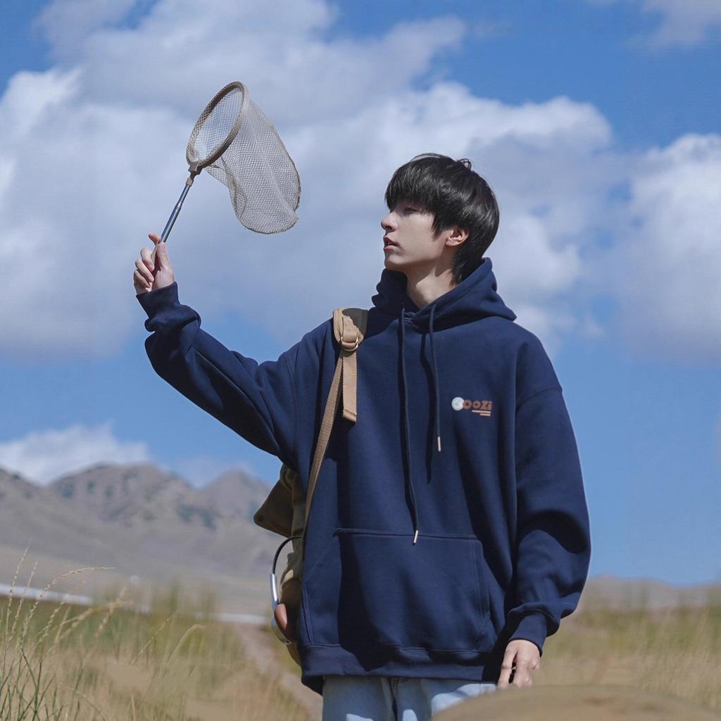 Fleece Thickened Hooded Sweater Men's and Women's Autumn and Winter Loose American Vintage Teen Pullover