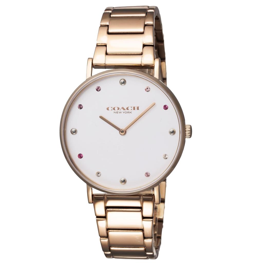 Watch PERRY White Dial Stainless Steel Mineral Glass Quartz Daily Waterproof 36MM China Watch 14503938 Gold [Coach] Women's [Item]