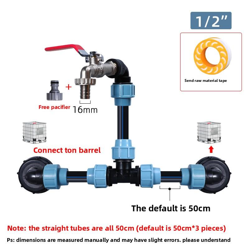 IBC Adapter Connection Kit 3/4 "Outlet Faucet For Tank Container Rainwater Tank IBC Gooseneck Outlet Tap