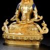 High grade Buddha figure - HOME family TOP efficacious Protection Tibetan Buddhism gold-plated Amitayus buddha statue-16CM