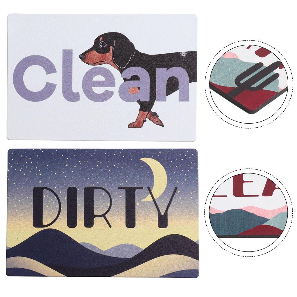 Kitchen Organization Dishwasher Magnet Child Friendly Decorative Magnet Minimalist Design Clean Dirty Sign Magnets
