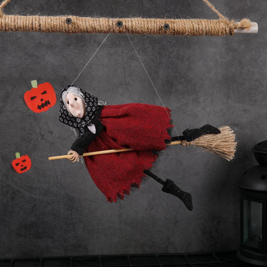Halloween Witch Broom Hanging Ornament for Kids