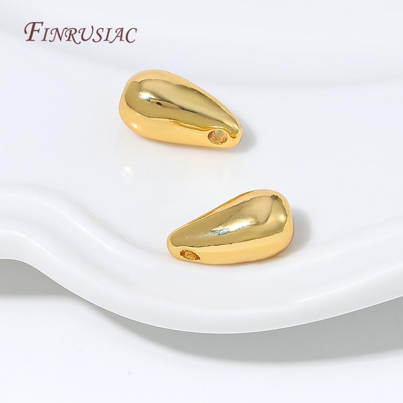 18K Gold Plated Teardrop Pendant Charm,Smooth Water Drop Pendant For DIY Necklace Jewelry Making Supplies Accessories