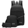 Li Shen Men's 3-Piece Fashion Backpack Set