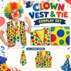 Set Costume Gilet e Cravatta da Uomo con Spalline Regolabili Accessorio Festa Cosplay 21403