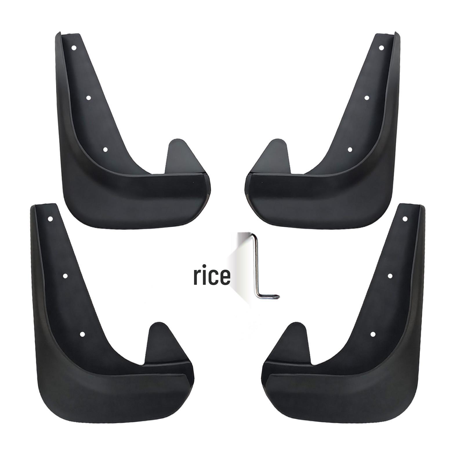 Universal 4-Piece Car Mud Flaps Set for Exterior Modification 31*8*20 cm