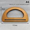 Non-toxic Natural Wood Arch Bag Handle Durable Replacement for DIY Knit Crochet Handbag Craft Making Projects