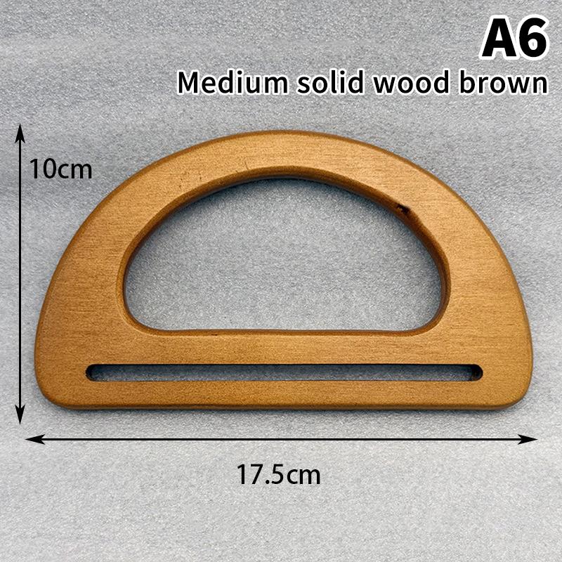 Non-toxic Natural Wood Arch Bag Handle Durable Replacement for DIY Knit Crochet Handbag Craft Making Projects