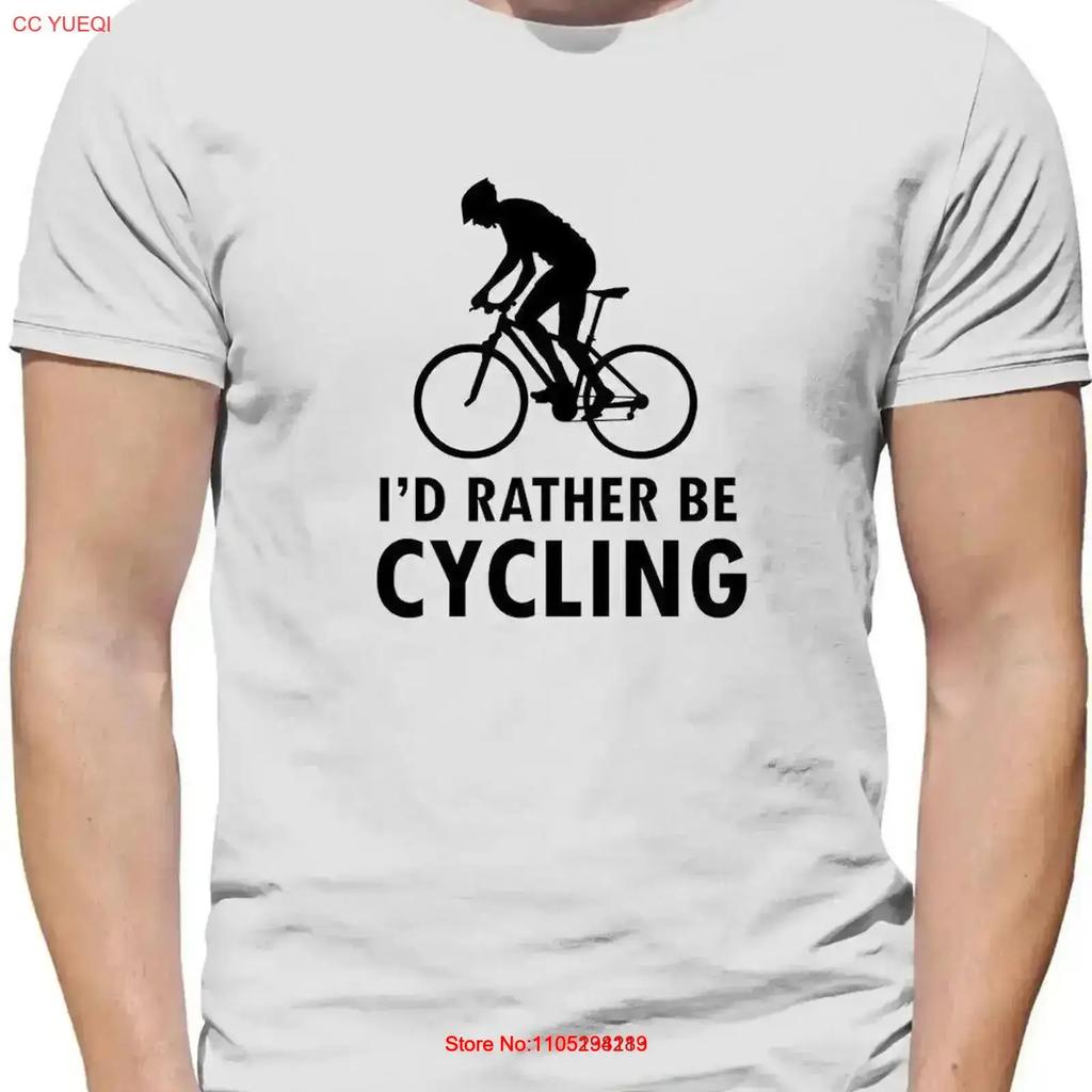 Id Rather Be Cycling Mens T Shirt Cycle Equipment Bike Bikes Love Cyclist vintage Washed streetwear Stretched Comfortable Soft