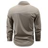 New Retro Work Shirt Men's Long-sleeved Spring Hong Kong Style Loose Casual Casual Shirt Outside