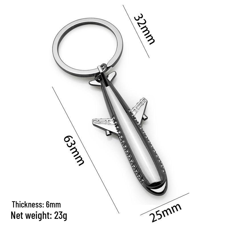 Creative Metal Airplane Keychain - Miniature Engine Pendant & Aviation Gift