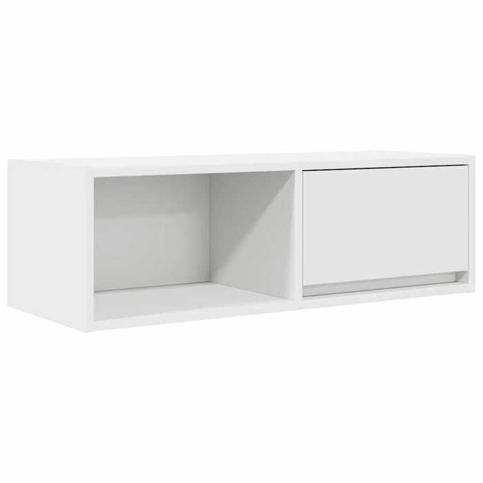 VidaXL TV Cabinet White 80x31x25.5 Cm Engineered Wood, TV Bench, Hi-fi Cabinet, Entertainment Center, TV Buffet, Furniture 861454