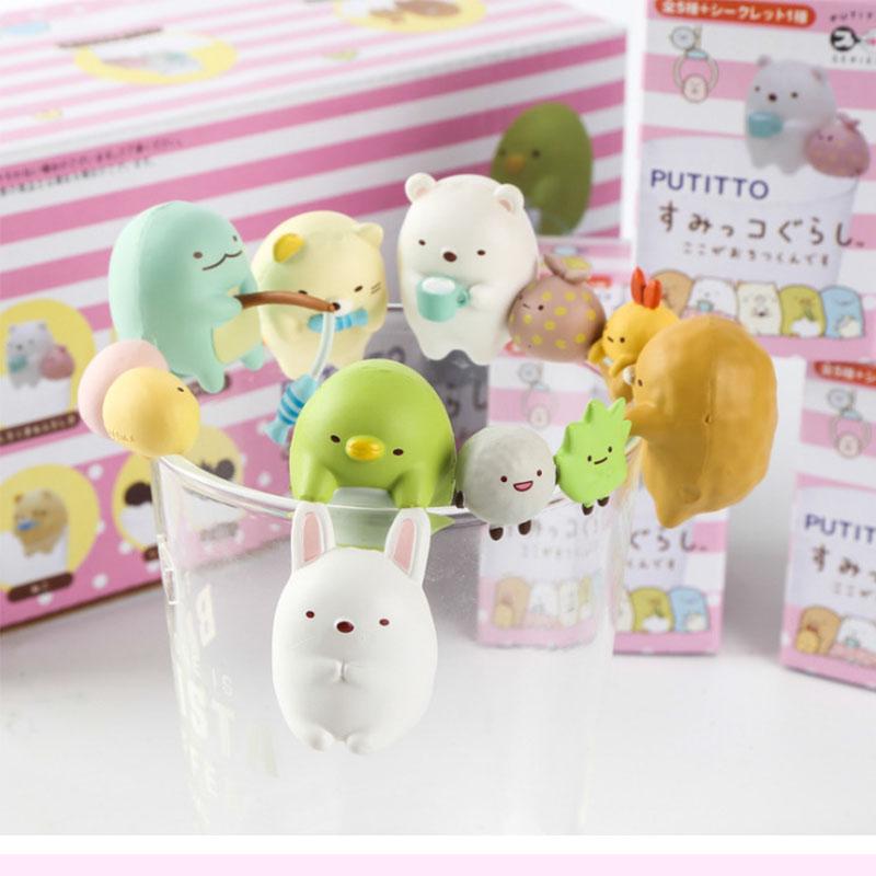 

Серия Putitto 12 шт. Sumikko Gurashi Друг Сирокумы Неко Мини Фигурки Игрушки