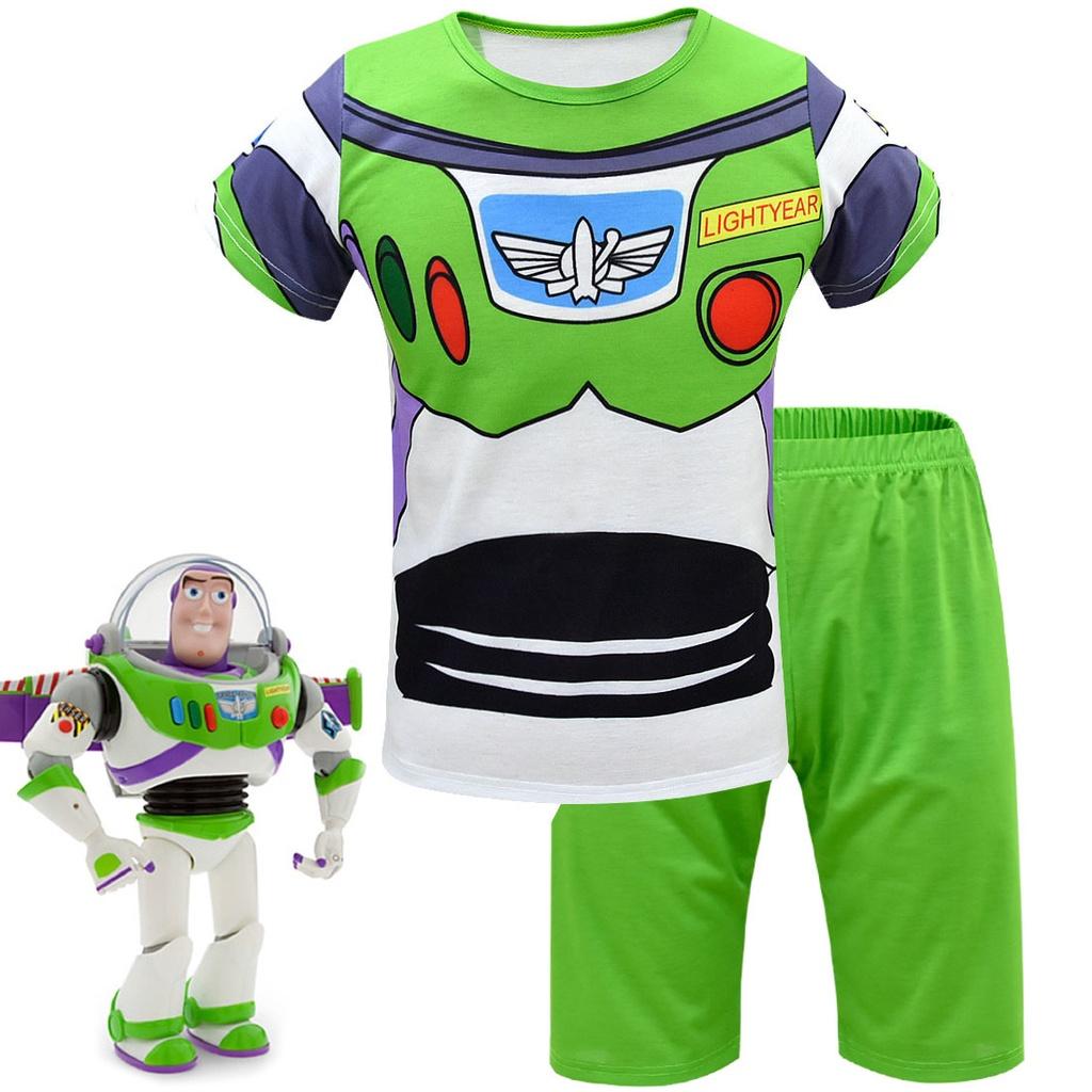 Adorable Toy Story Buzz Lightyear Short Sleeve Tee And Shorts Suit For Kids